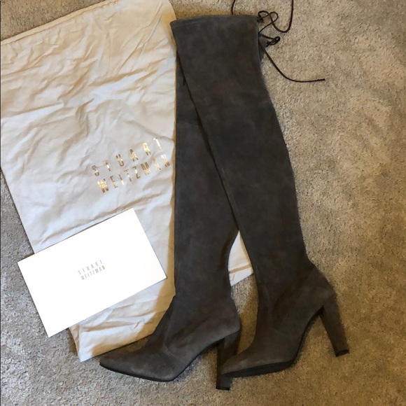Stuart Weitzman Highland Boots in Gray - Picture 2 of 8